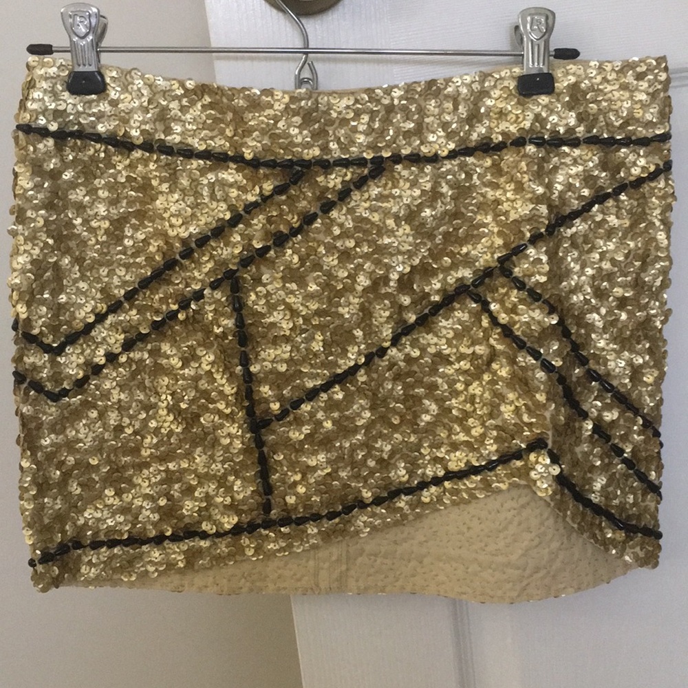 Sierra Sequin Gold & Black Skirt